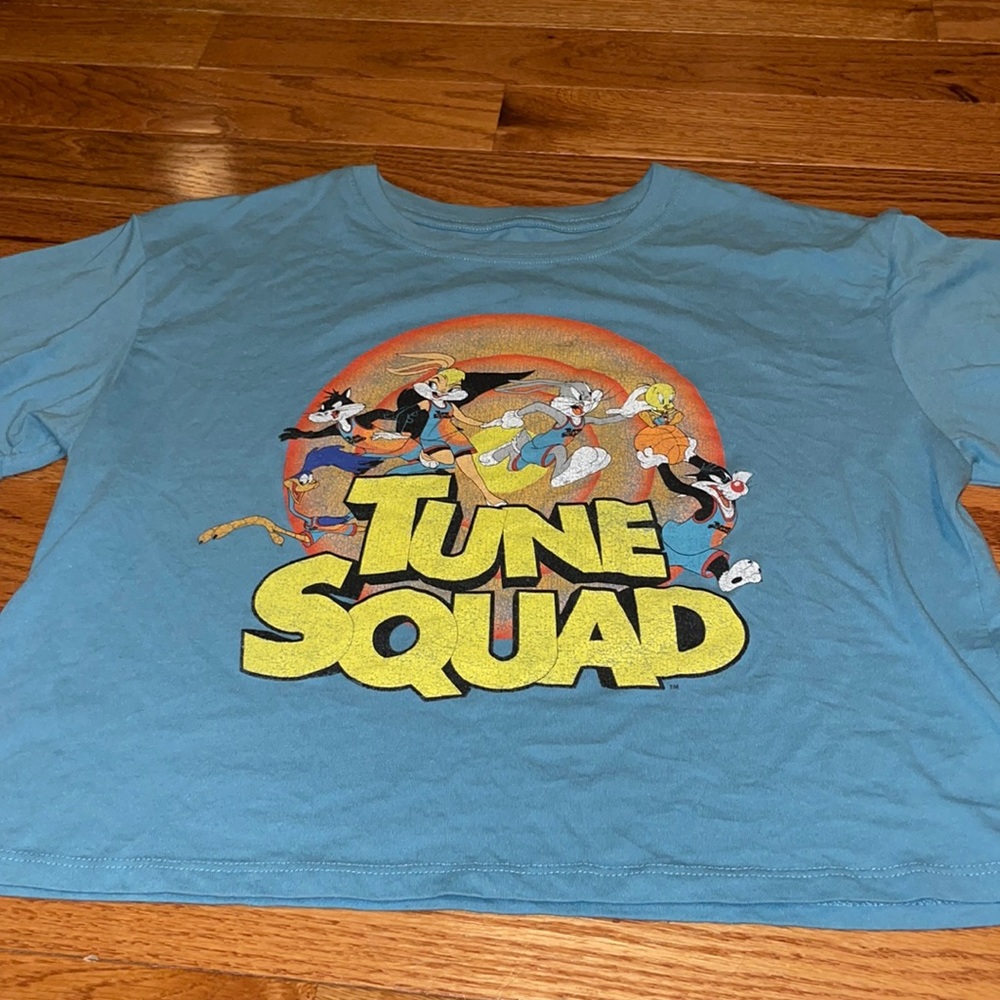 Space Jam A Legacy Women’s Sz Large Tune Squad Graphic Tee Crop Top